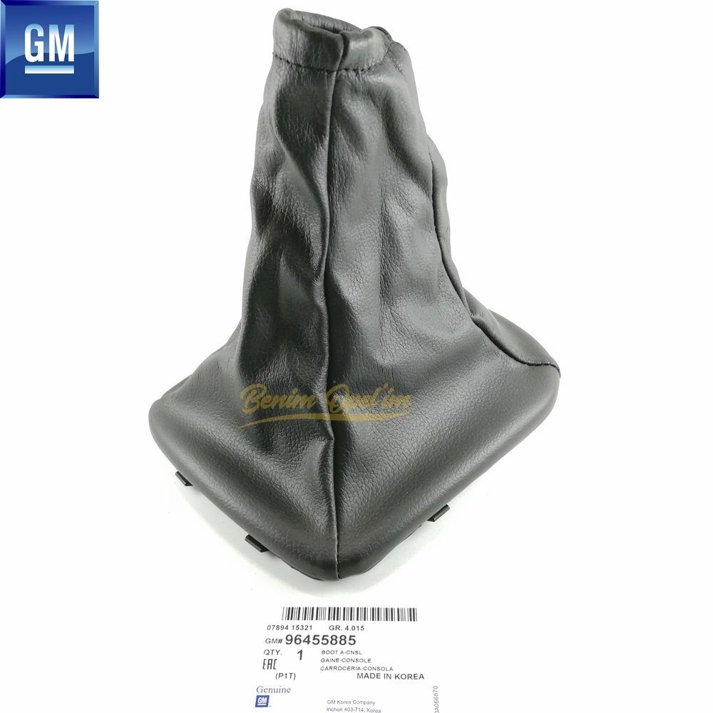 Product Code : 96455885 - Chevrolet Aveo T200, Kalos Leather Manual Gear Shift Boot Black GM Genuine 96455885