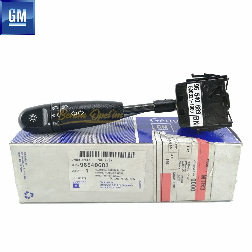 Chevrolet Aveo, Kalos, Spark M200 Headlight Control And Turn Signal Handle Black (BN) GM Original 96540683 - 520321