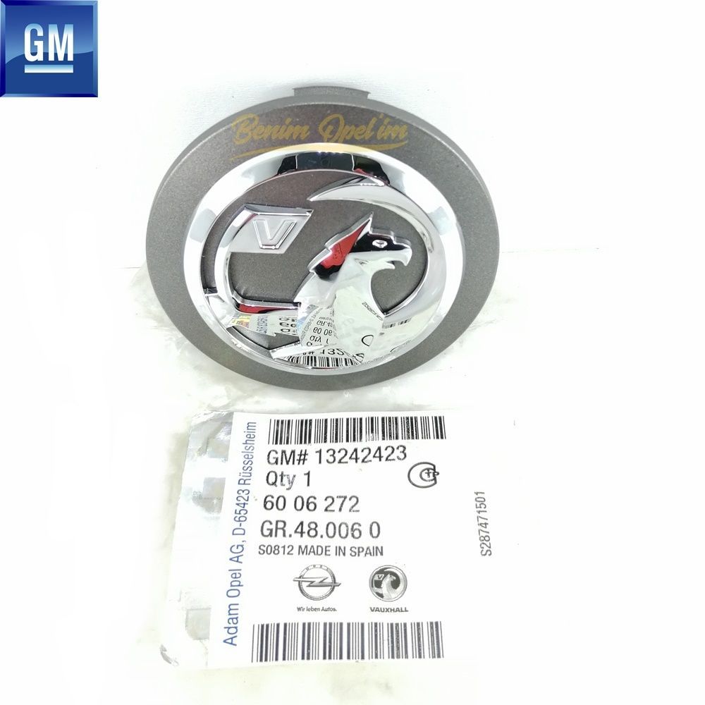 Product Code : 6006272 - Opel Astra J, Insignia A Wauxhall Wheel Hub Dark Grey 65mm 16, 17, 18, 19, 20 Inch 1 Piece Price GM Genuine 6006272 - 13242423 - 13242423