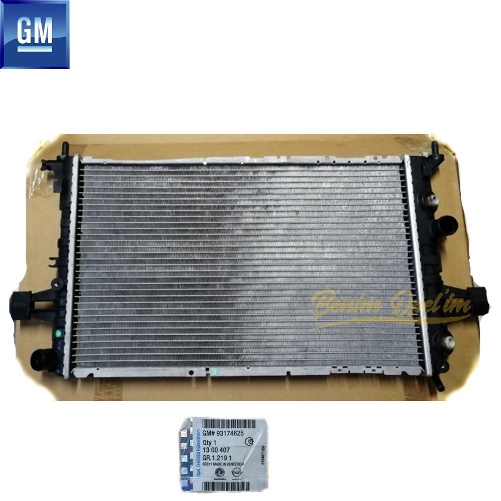 Product Code : 1300407 - Opel Astra G, Zafira A Complete Water Radiator 1.6/1.8/2.0 GM Original 1300407 - 93174625