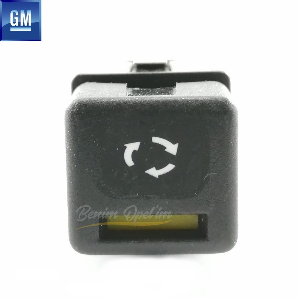 Product Code : 1239302 - Opel Vectra A, Calibra Illuminated Interior Air Circulation Button Black A/C GM Genuine 1239302 - 90356334