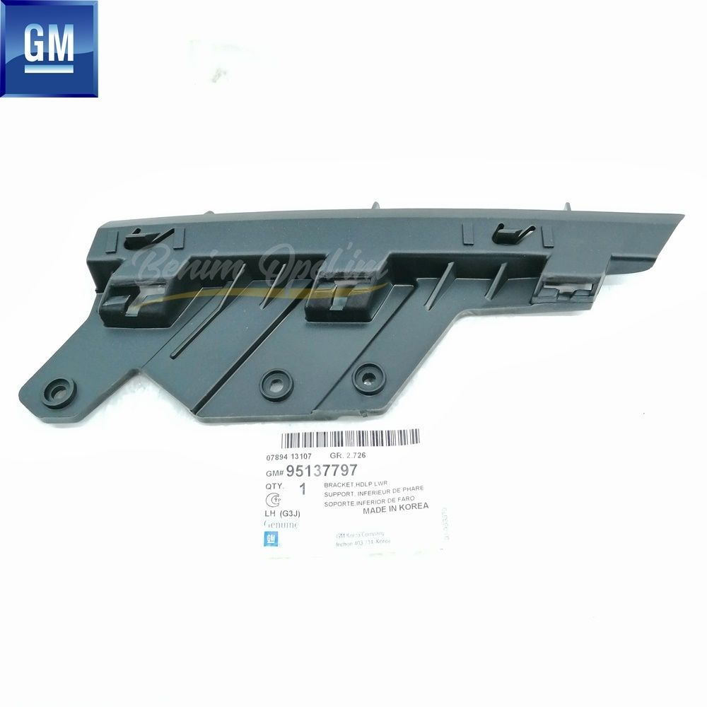 Product Code : 95137797 - Chevrolet Cruze Left Front Headlamp Lower Bracket GM Genuine 95137797