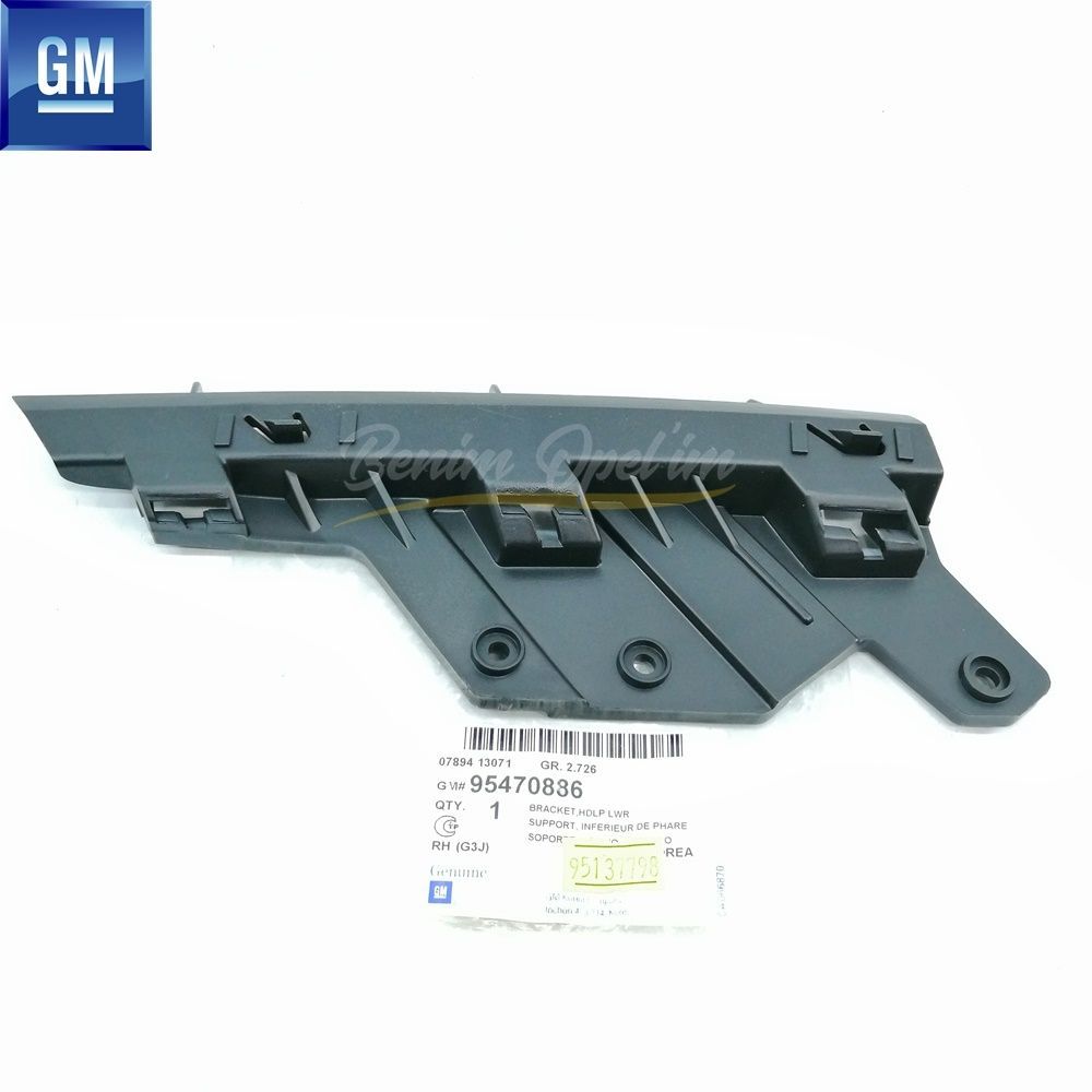 Chevrolet Cruze Right Front Headlamp Lower Bracket GM Genuine 95470886