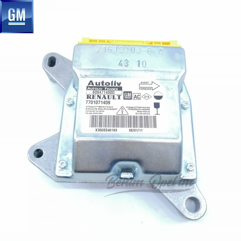 Opel Vivaro A, Renault Trafic Pre 2006 Complete Airbag Airbag Brain (AC) GM Genuine 4449092 - 93198569