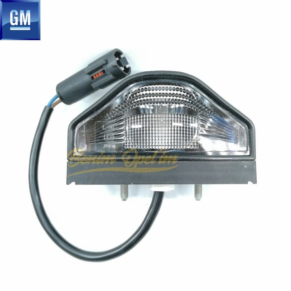 Opel Movano A, Renault Master Complete Rear Number Plate Lighting Lamp Black GM Original 4500553 - 9160853