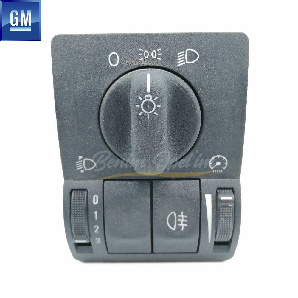 Product Code : 6240100 - Opel Astra G, Zafira A Complete Fogless Headlight Switch Black (Lp) GM Genuine 6240100 - 90437443