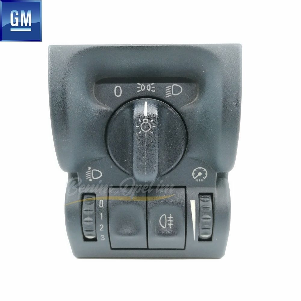 Opel Vectra B Complete Fogless Headlamp Switch Headlamp and Interior Lighting Adjustment Knob Black (LB) GM Genuine 6240032 - 90437219