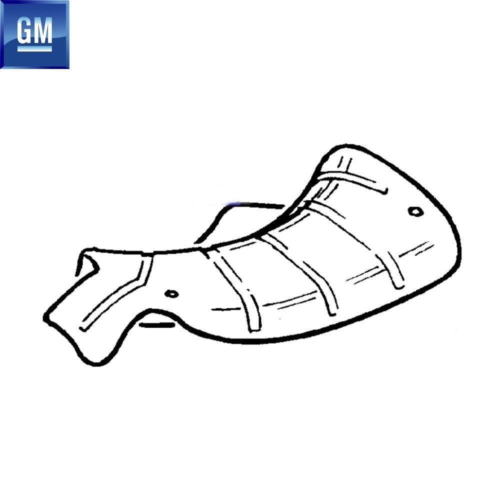 Opel Astra G, Zafira A Rear Exhaust Upper Housing Sheet 1.2/1.7/2.0/2.2 GM Original 5852802 - 13161083