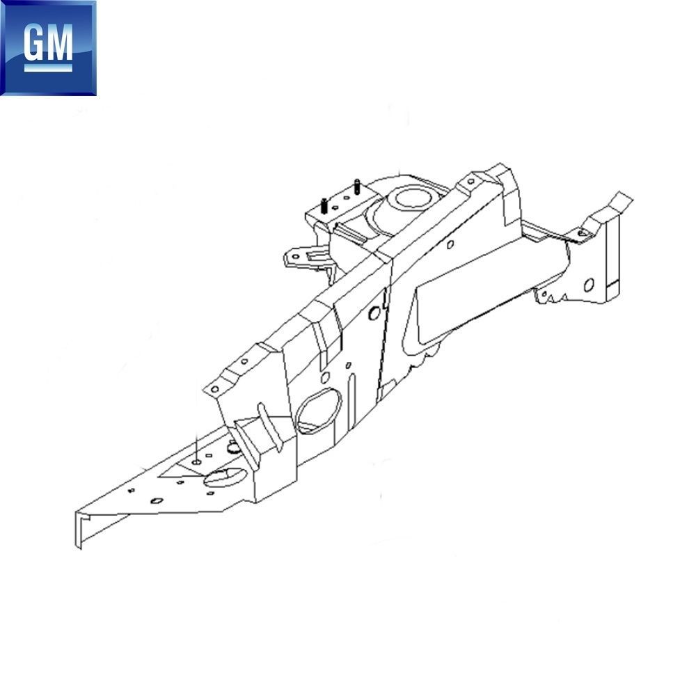 Chevrolet Aveo T200, Kalos Right Front Shock Absorber Tower And Strut Sheet GM Original 96443474