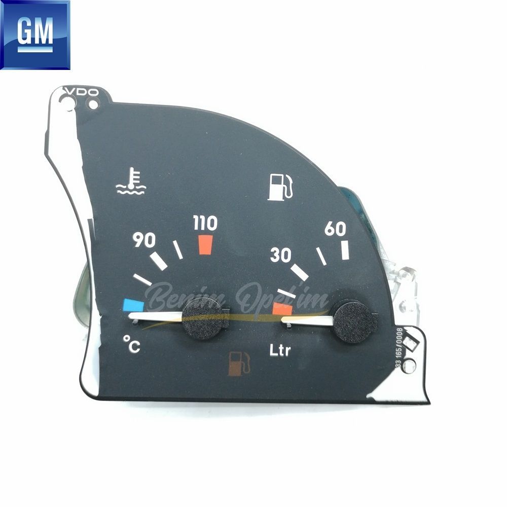 Product Code : 1244160 - Opel Vectra A, Calibra Complete Overheat And Fuel Gauge Clock Black GM Original 1244160 - 90356300 - 90356300