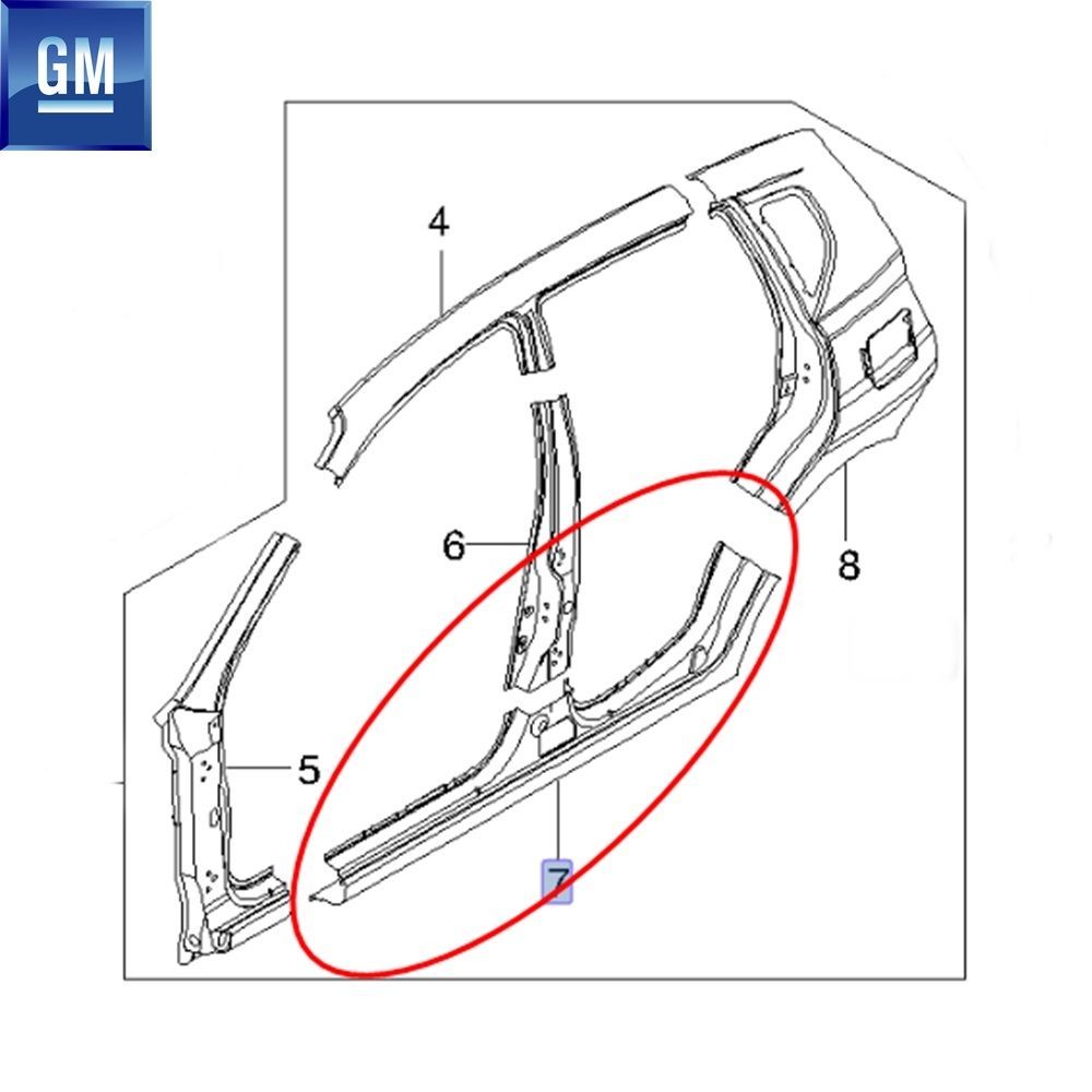 Chevrolet Kalos HB Left Outer Starter Side Plate GM Genuine 96410762