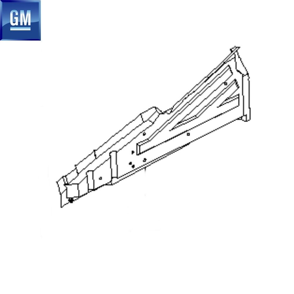 Chevrolet Kalos T200 Exterior Right Porch Sheet GM Genuine 96533687