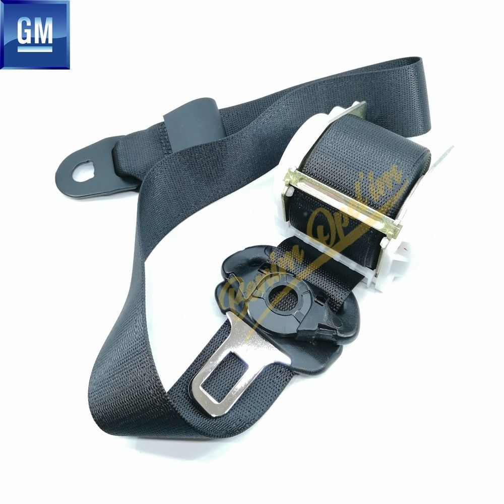 Long Left Front Seat Belt Black Opel Astra F, Corsa B, Tigra A, Vectra A, Kadett E GM Genuine 197028 - 90286931