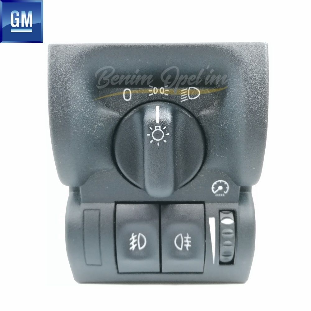 Opel Vectra B Complete Foggy Headlamp Switch Black (Na) GM Genuine 1240470 - 9138337