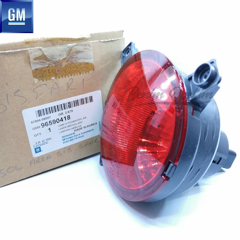 Product Code : 96590418 - Chevrolet Spark M200 Complete Left Rear Fog Lamp Red GM Original 96590418