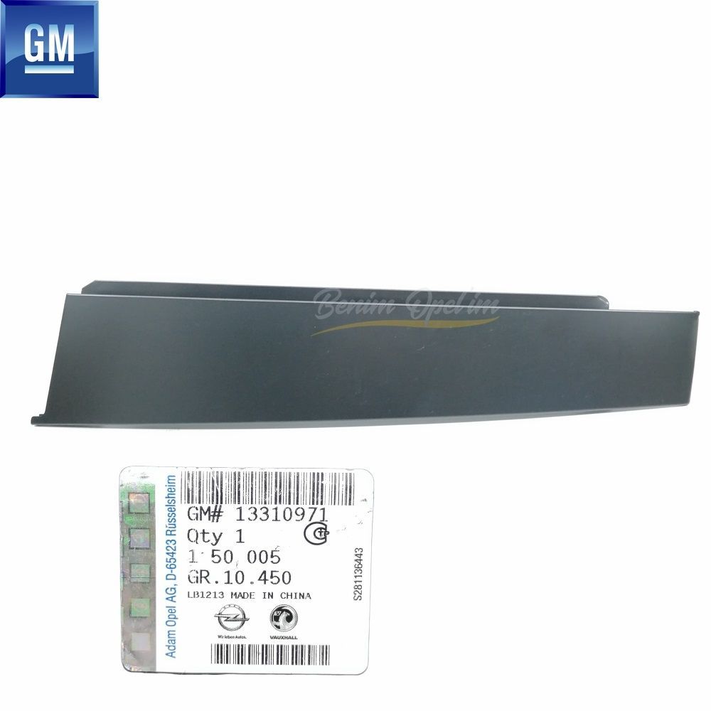 Opel Astra J Right Rear Door Band Black (Front of Rear) GM Genuine 150005 - 13310971