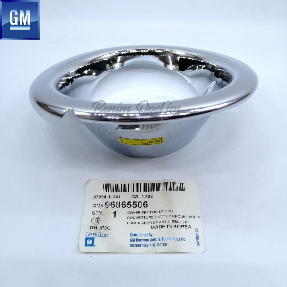 Chevrolet Captiva C100 Foggy Front Bumper Right Fog Headlamp Cover Chrome Plated GM Genuine 96865506