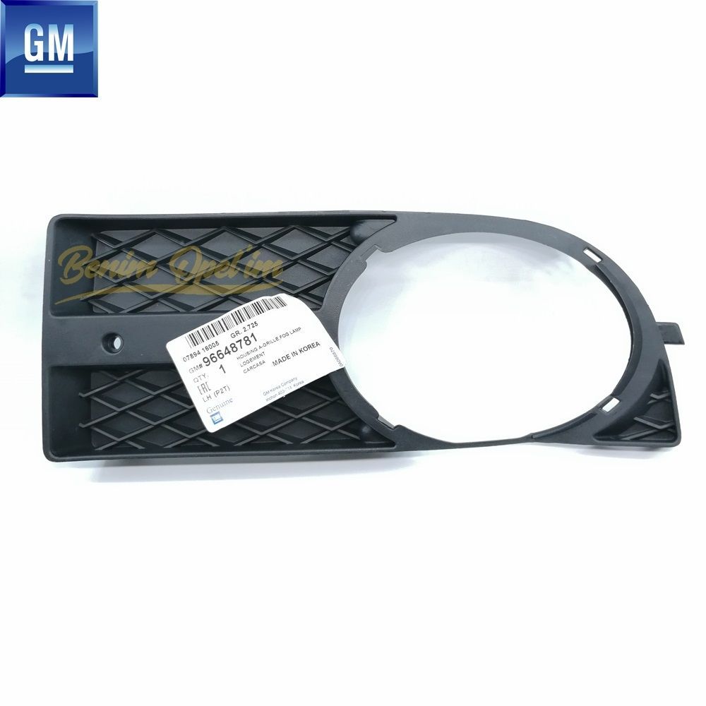 Chevrolet Aveo T250, Aveo T255 Foggy Front Bumper Left Fog Headlamp Cover Smoked GM Original 96648781