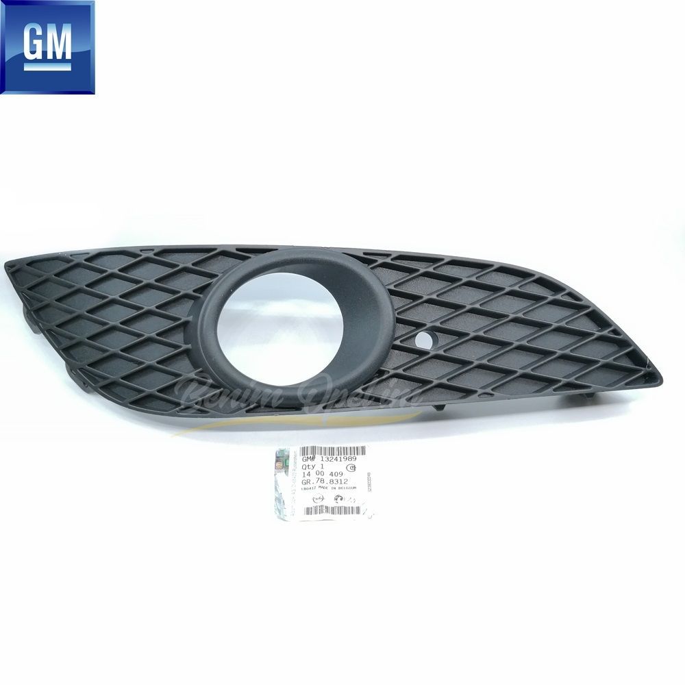 Opel Astra H Foggy Front Bumper Right Fog Light Cover Smoked GM Original 1400409 - 13241989