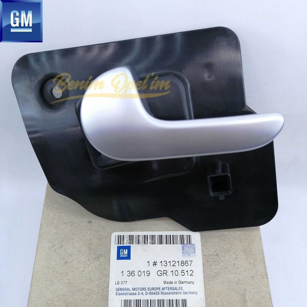 Opel Meriva A Left Front Door Inside Opening Handle Matte Chrome GM Genuine 136019 - 13121867