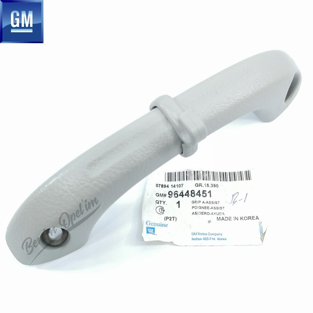 Suspended Roof Handle Light Grey Chevrolet Aveo T200/T250/T255, Kalos GM Genuine 96448451