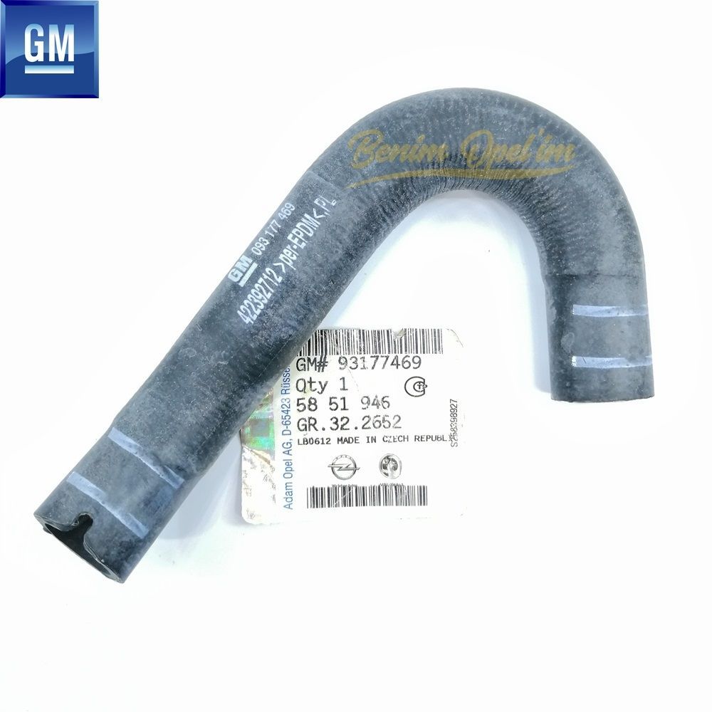 Product Code : 5851946 - Egr Valve Water Hose 1.3 Diesel Opel Astra H, Corsa C, Corsa D, Meriva A, Agila A B GM Original 5851946 - 93177469 - 93177469