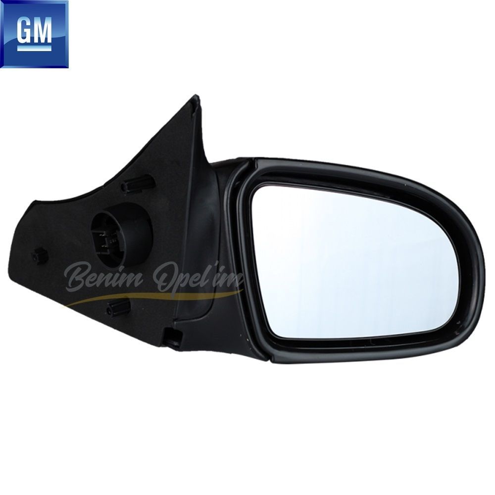 Opel Corsa B Complete Electric Right Outside Rear View Mirror Black GM Genuine 1427446 - 90482044