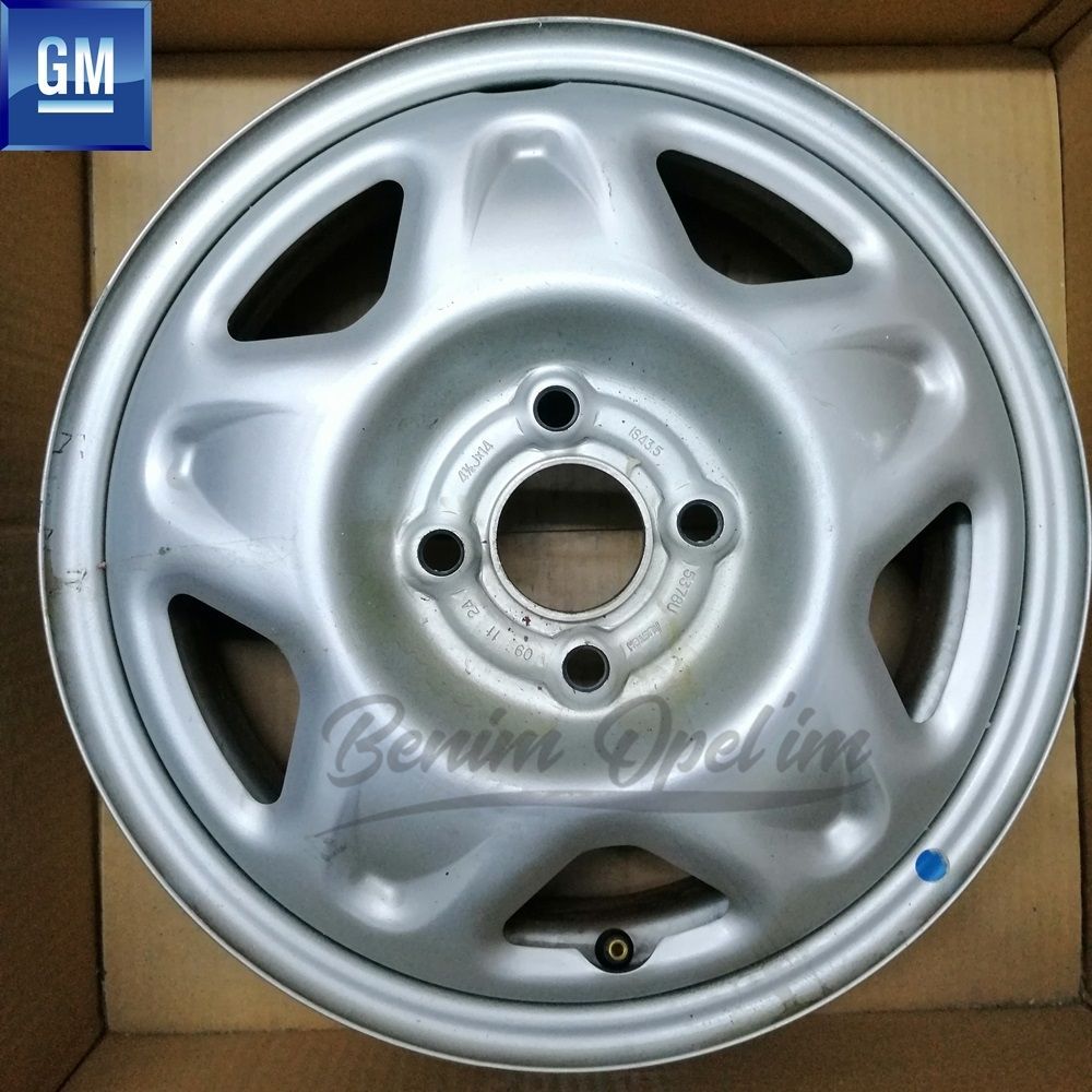 Chevrolet Spark 2009-2016 Steel Wheel Silver Grey 4 Wheel 4Jx14 Inch Code: Is435, 5378U 1 Piece Price GM Genuine 96975378