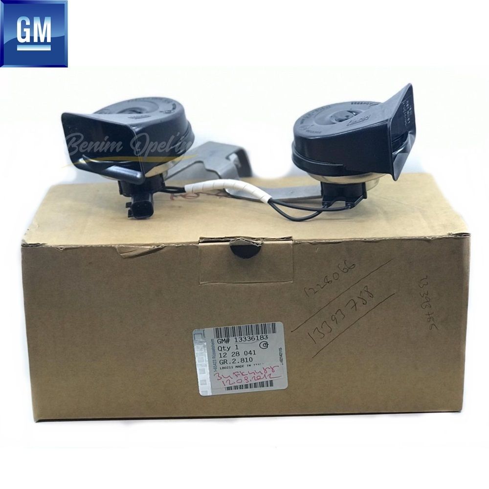 Opel Astra H, Zafira B Complete Double Horn 400Hz, 500Hz (Very Loud) GM Genuine 1228041 - 13336183