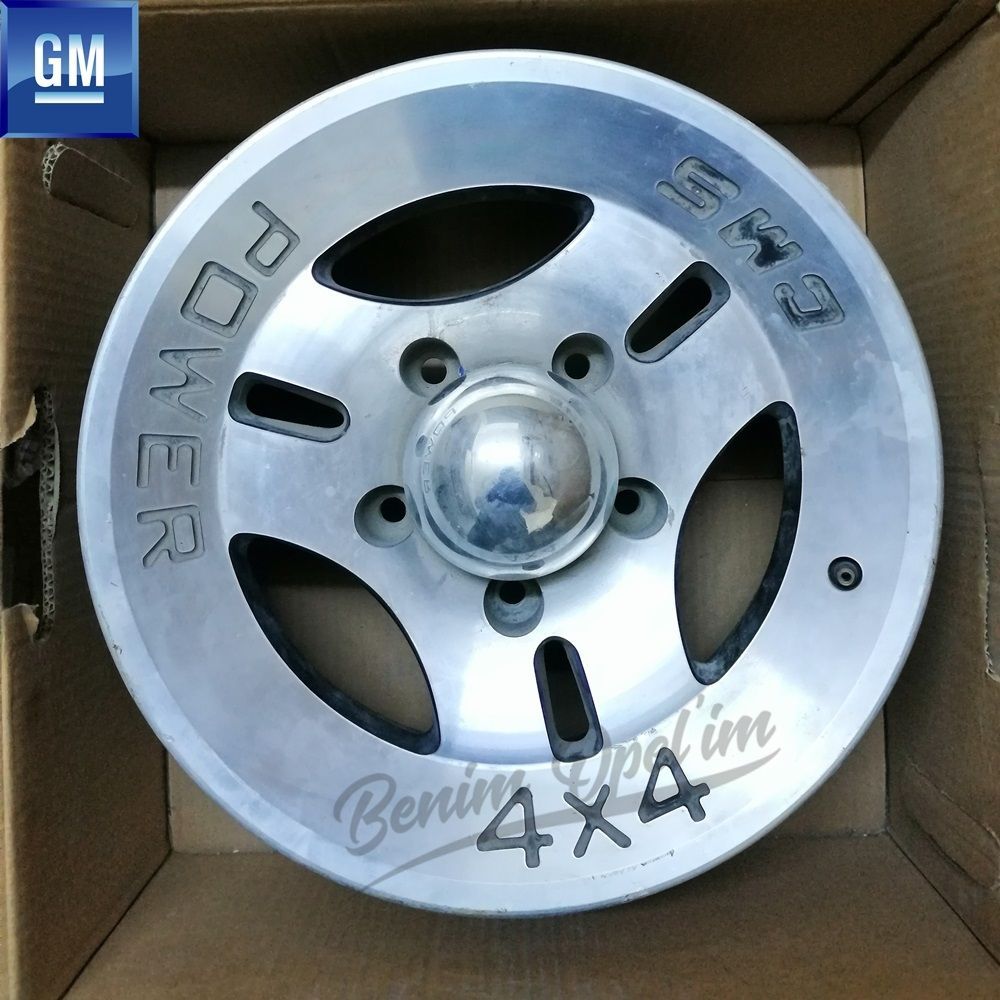 Opel Frontera A, Frontera B Cms Power Steel Rim Silver Grey 5 Wheel 4X4 7Jx15 Inch Code: H2 1 Piece Price GM Genuine CMSJANT - TS8987