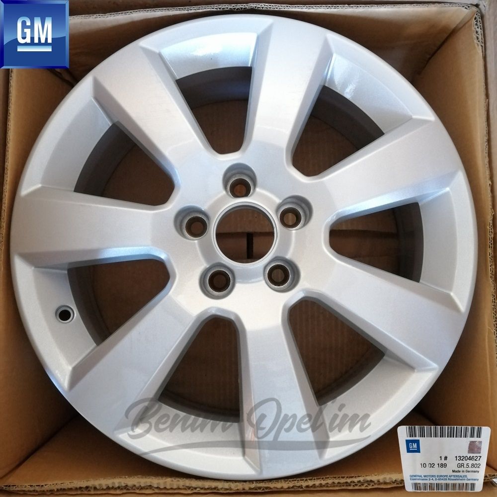 Product Code : 13204627 - Opel Vectra C, Signum Steel Wheel Rim Silver Grey 5 Wheel 7Jx17 Inch Code: C9, Et41 1 Piece Price GM Genuine 1002189 - 13204627 - 13204627