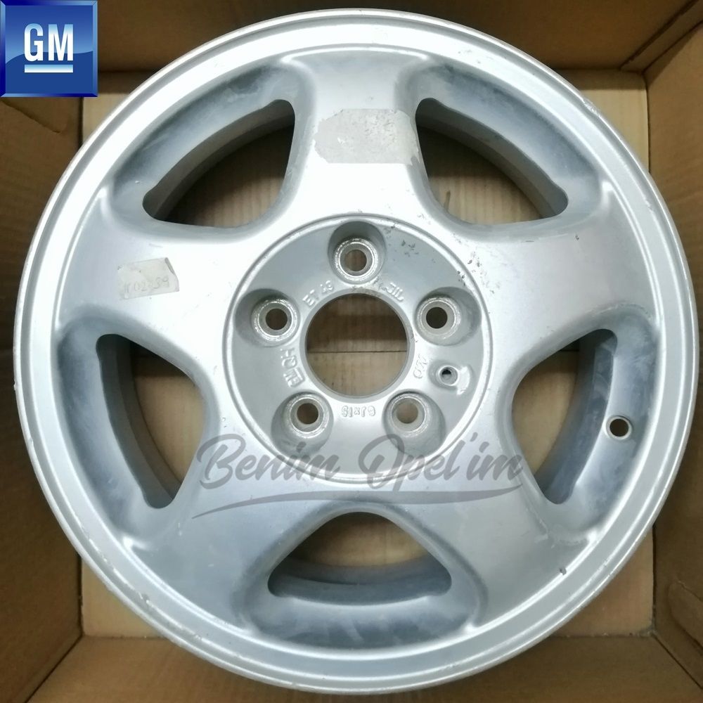 Opel Vectra BÇIKMAA Steel Wheel Rim Silver Grey 5 Wheel 6Jx15 Code: Qh, Et49 1 Piece Price GM Genuine 1002439 - 90543908 - 90543908