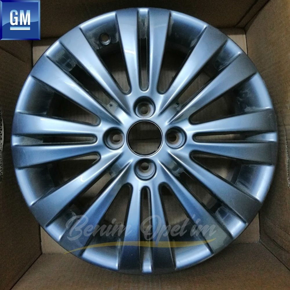 Opel Corsa D Steel Rim Dark Titan 4 Spoke 6Jx16 Inch Code: Aazz 1 Piece Price GM Genuine 1002726 - 13409760 - 13409760