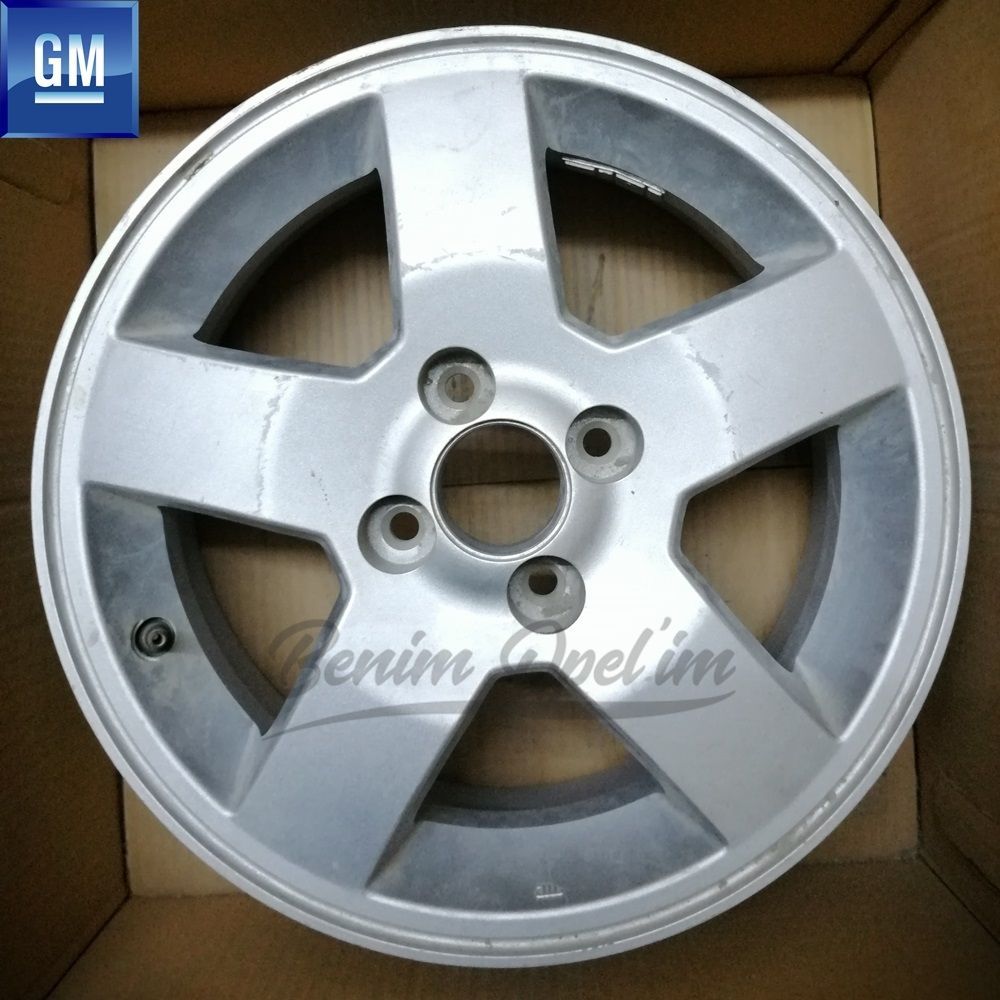 Product Code : 1002039 - Opel Corsa C Steel Rim Silver Grey 4 Wheel 6Jx15 Code: Et45 1 Piece Price GM Genuine 1002039 - 9186078