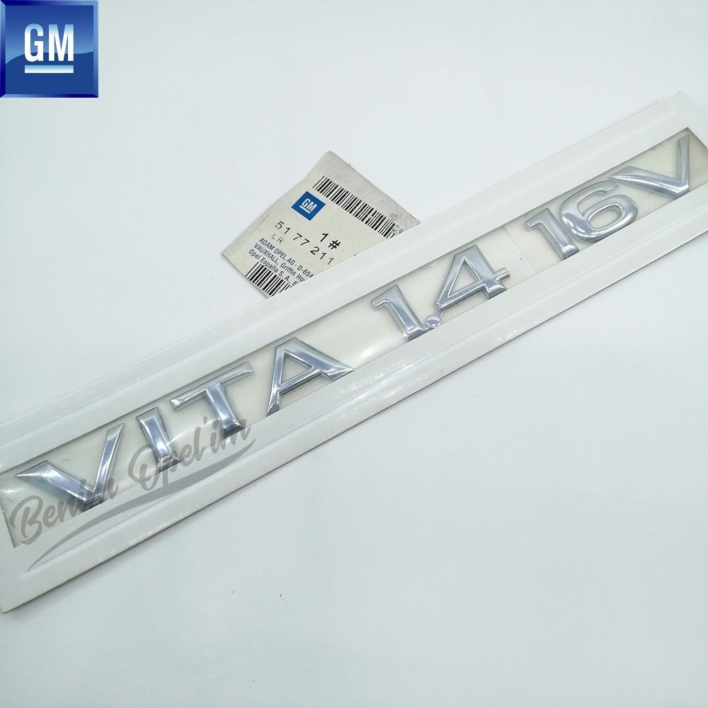 Product Code : 5177211 - Opel Corsa C, Combo C Vita 1.4 16V Lettering Chrome GM Original 5177211 - 9196310