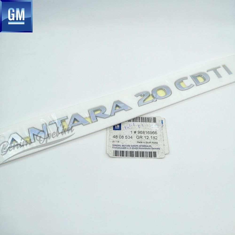 Product Code : 4808534 - Opel Antara Antara 2.0 CDTI Lettering Matte Chrome (Ac1) GM Genuine 4808534 - 96816966