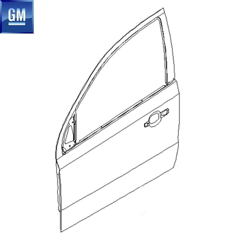 Product Code : 96897331 - Chevrolet Aveo T250 T255 Sedan Left Front Door Sheet GM Genuine 96897331