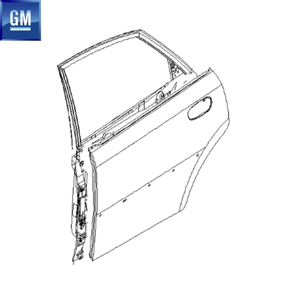 Chevrolet Lacetti Left Rear Door Sheet GM Genuine 96853533