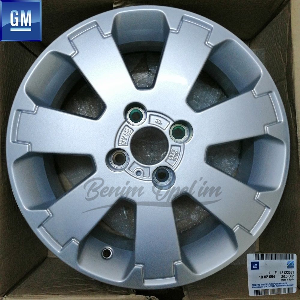 Opel Corsa C Sport Package Steel Rim Silver Grey 6Jx15 Inch Code: Wy 1 Piece Price GM Genuine 1002094 - 13122581 - 13122581