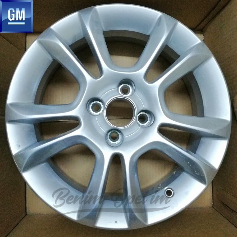 Opel Corsa D Steel Rim Silver Grey 4 Wheel 6Jx16 Code: G4 1 Piece Price GM Genuine 1002502 - 13211904 - 13211904