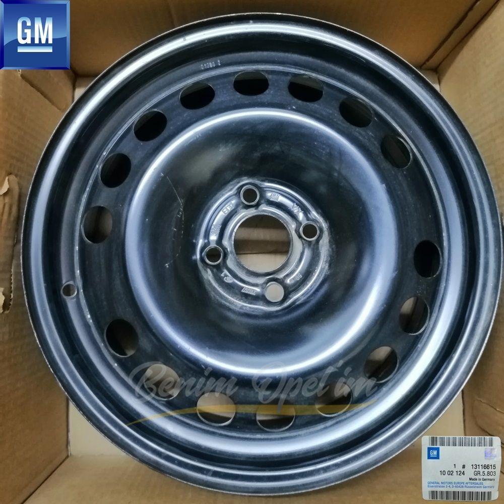 Product Code : 1002124 - Opel Astra H Black Rim 4 Wheel 4 Spoke 6.5Jx16 16 Inch Code: YX 1 Piece Price GM Genuine 1002124 - 13116615 - 13116615