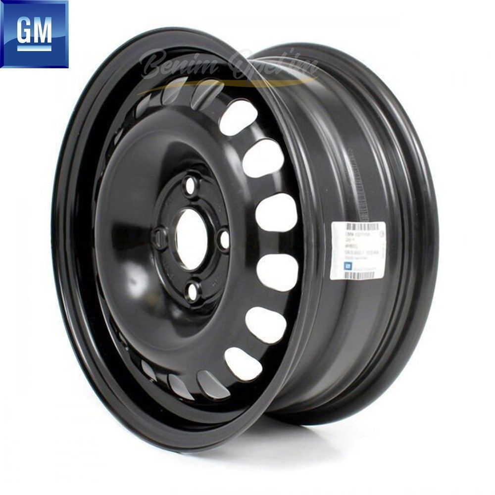 Opel Corsa C Black Wheel 4 Wheel Rim with 4 Spoke 5 1/2Jx14 Code: RW, WB 1 Piece Price GM Genuine 1002114 - 24463047 - 24463047