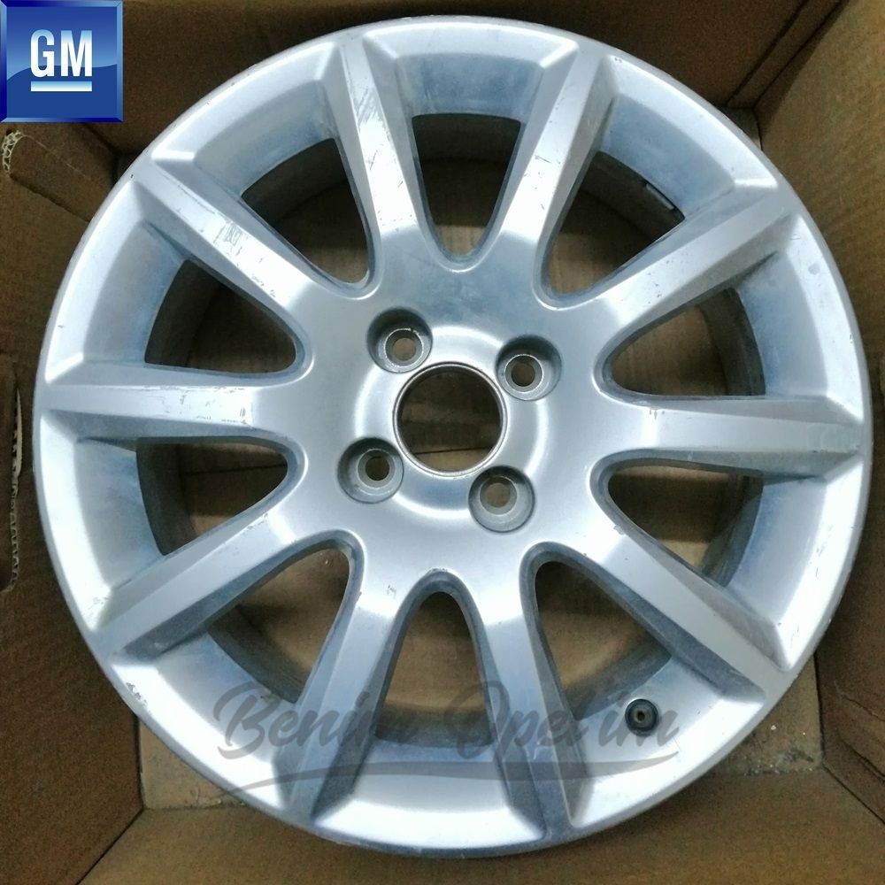 Opel Astra H Steel Wheel Silver Grey 10 Spoke 6.5Jx16 16 Inch Code: YM 1 Piece Price GM Genuine 1002126 - 13116621 - 13116621