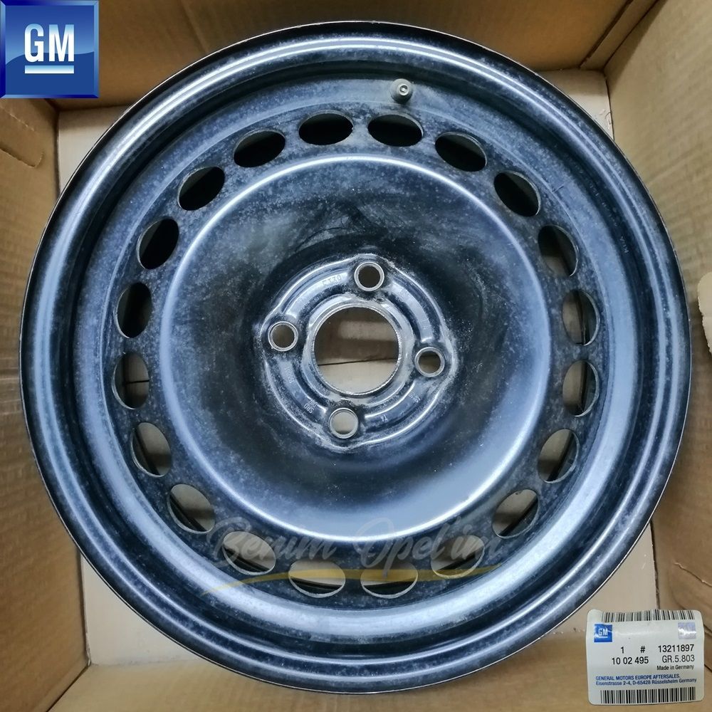 Black Rim 4 Wheel 4 Spoke 6Jx15 Code: F4 Opel Corsa D Corsa E Adam 1 Piece Price GM Genuine 1002495 - 13211897 - 13211897