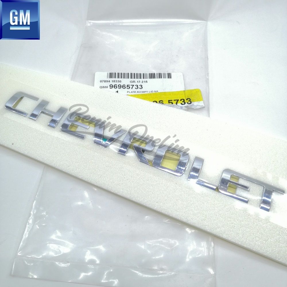 Product Code : 96965733 - Chevrolet Aveo T300 Chevrolet Lettering Chrome GM Genuine 96965733