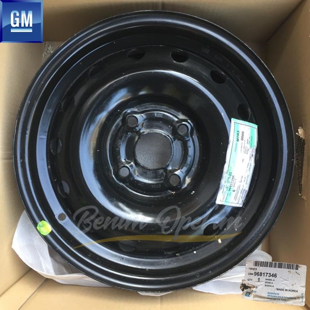 Chevrolet Rezzo, Lacetti J200 Black Rim 6Jx15 15 Inch 4 Wheel 1 Piece Price GM Genuine 96817346