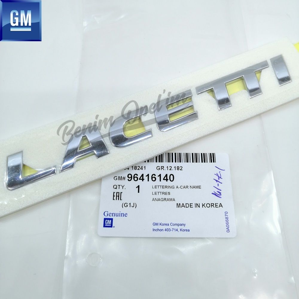 Product Code : 96416140 - Chevrolet Lacetti J200 Lacetti Lettering Chrome GM Genuine 96416140