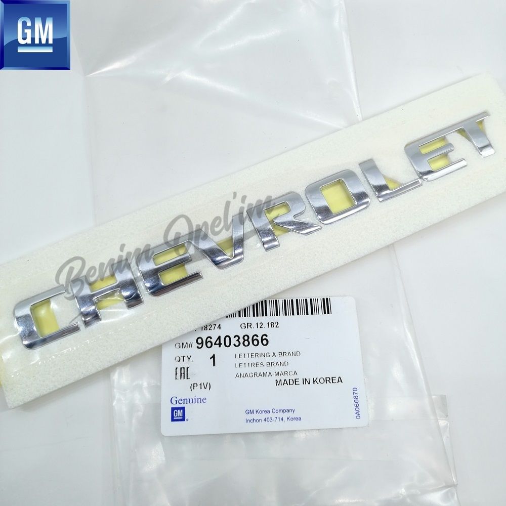 Product Code : 96403866 - Chevrolet Lettering Chrome Aveo, Epica, Kalos, Spark, Rezzo GM Original 96403866 - 96416130