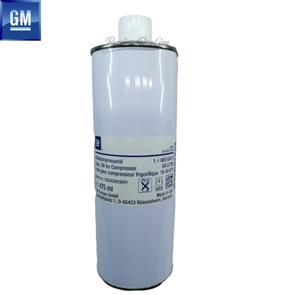 Product Code : 90510419 - Opel, Chevrolet Special Air Conditioner Compressor Oil 475ML (Delphi V5) GM Original 90510419 - 1949874