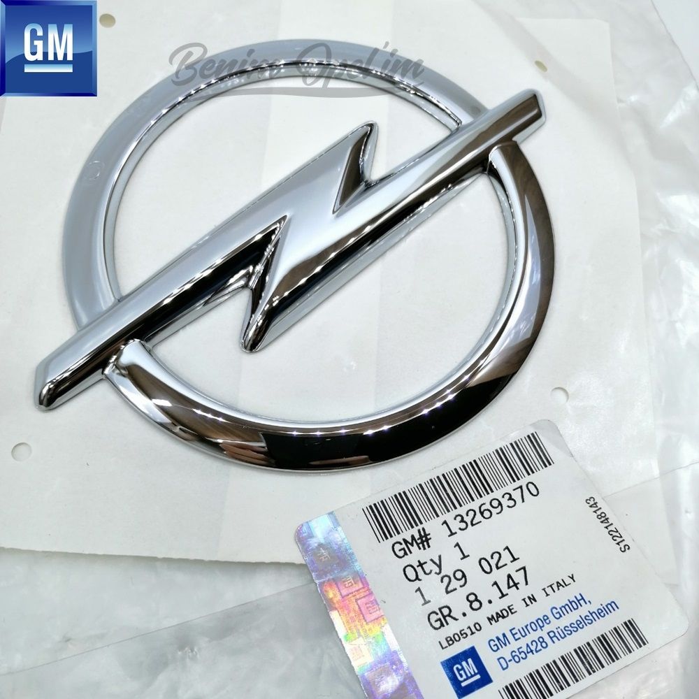 Opel Meriva B Rear Tailgate Emblem Chrome GM Genuine 129021 - 13269370